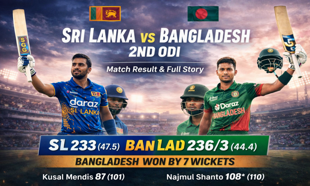 Sri Lanka vs Bangladesh 2nd ODI
