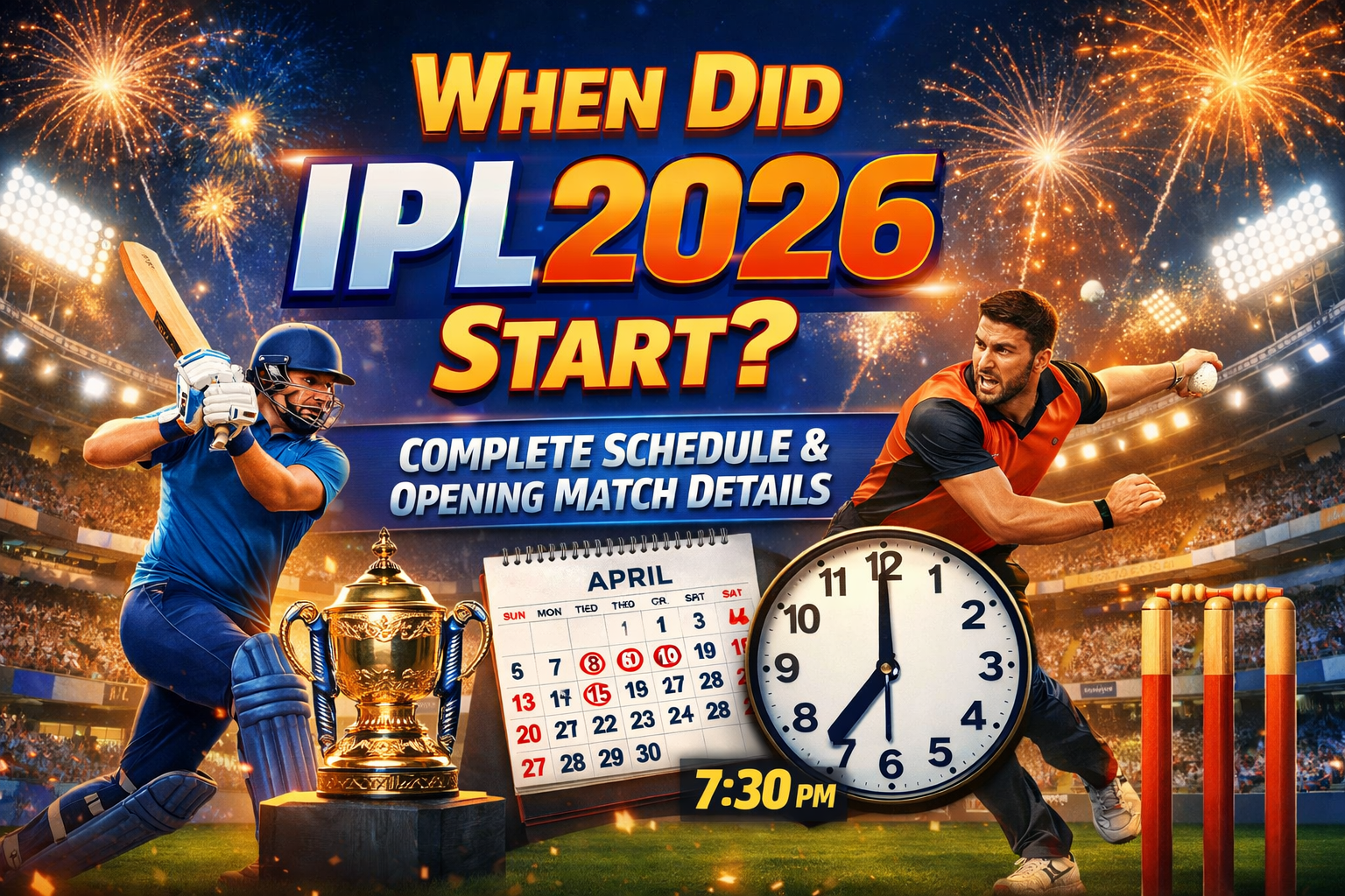 When Did IPL 2026 Start? Complete Schedule & Opening Match Details